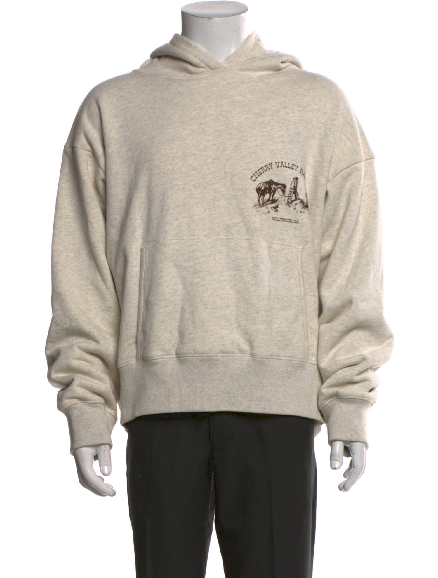 Cherry Los Angeles Graphic Print Crew Neck Hoodie